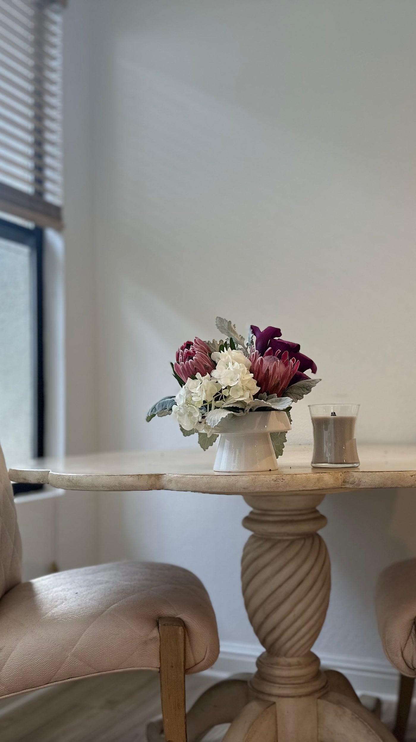 Protea and Cala lilies