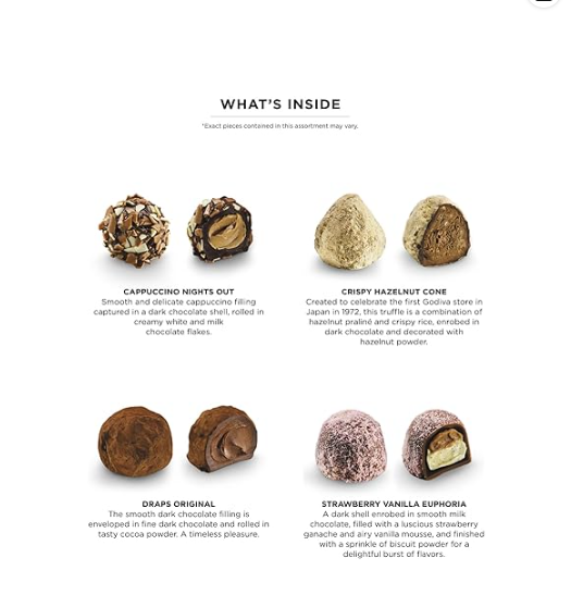 Godiva chocolate truffle collection, alternate view
