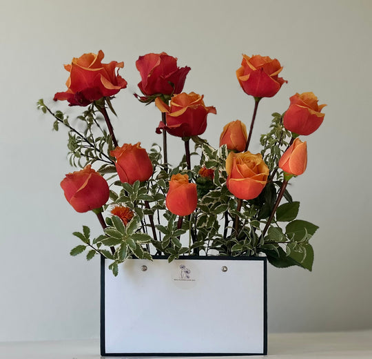 Roses in tote - New!