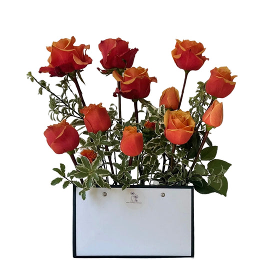 Roses in tote - New!
