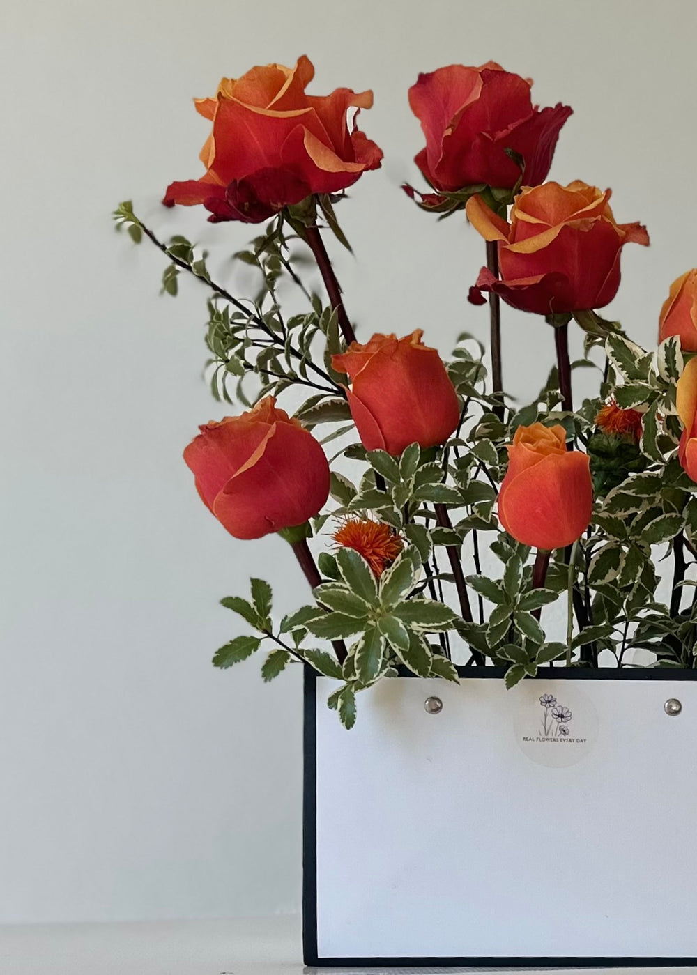 Roses in tote - New!