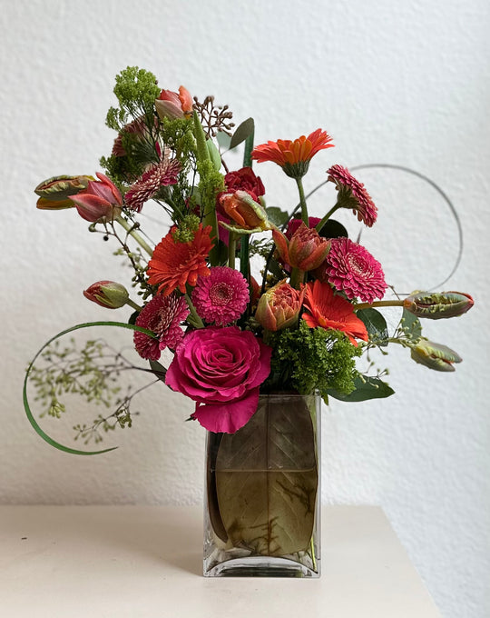 Magnolia Leaf arrangement in Jewel tones