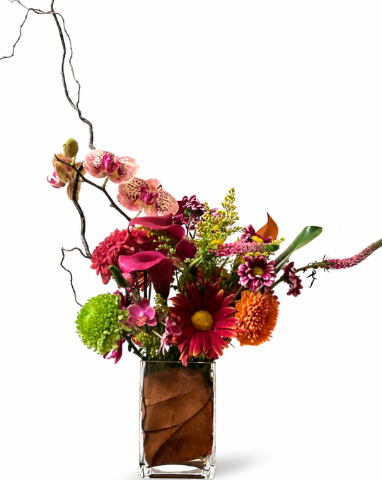 Magnolia Leaf arrangement in Jewel tones