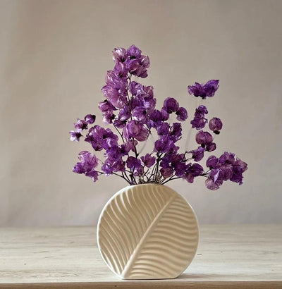 Majesty purple dried flower arrangement in ceramic vase - Real Flowers Every Day 