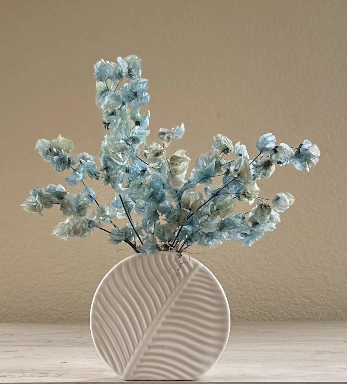 Mo'orea blue dried flower arrangement - Real Flowers Every Day 