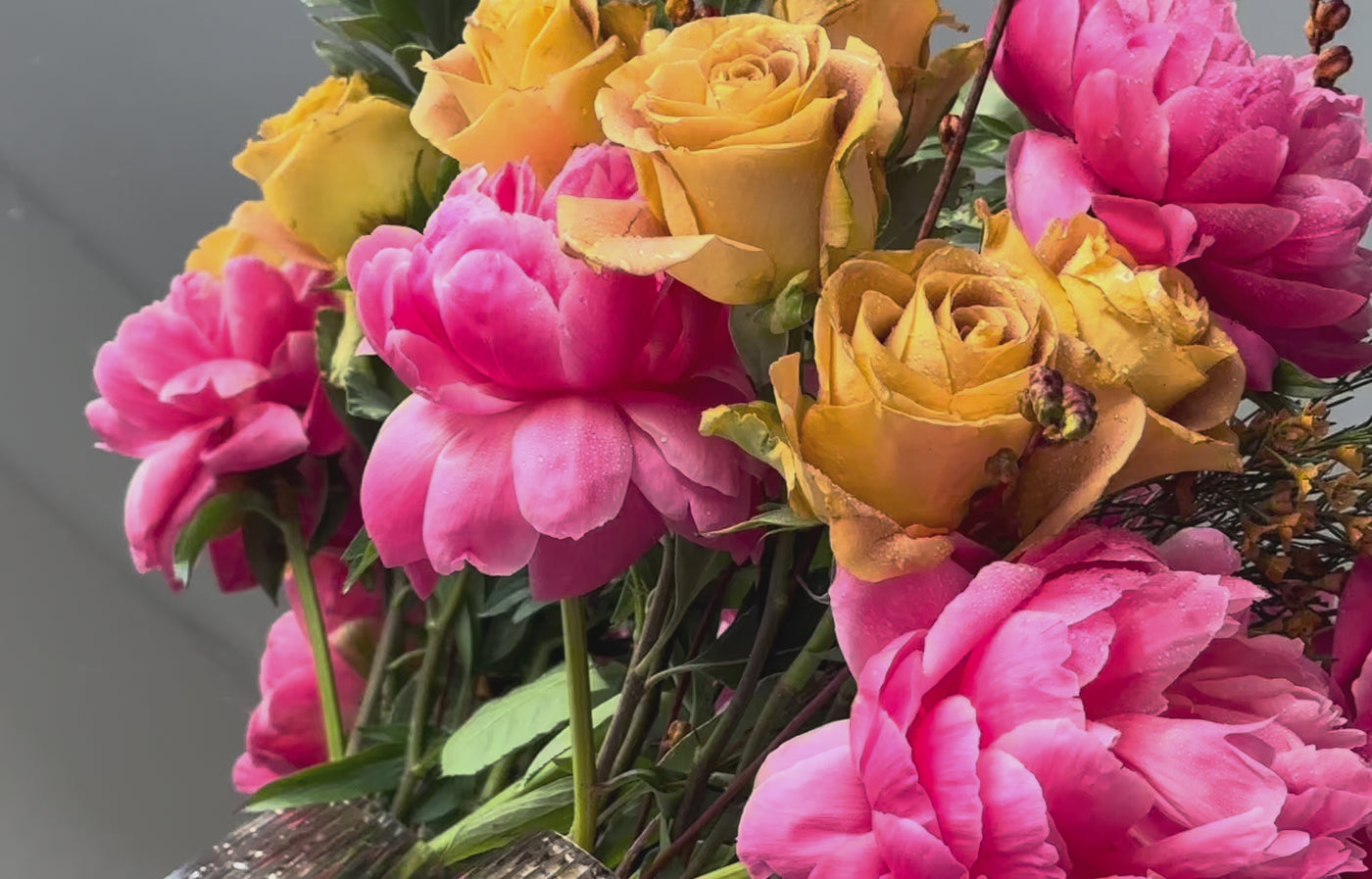 Coral Charm Peony Arrangement